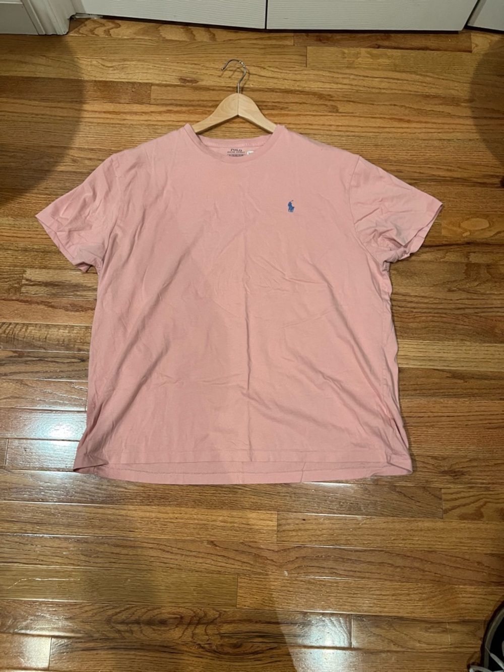 Polo by Ralph Lauren Pink Crewneck T-Shirt with Blue Pony